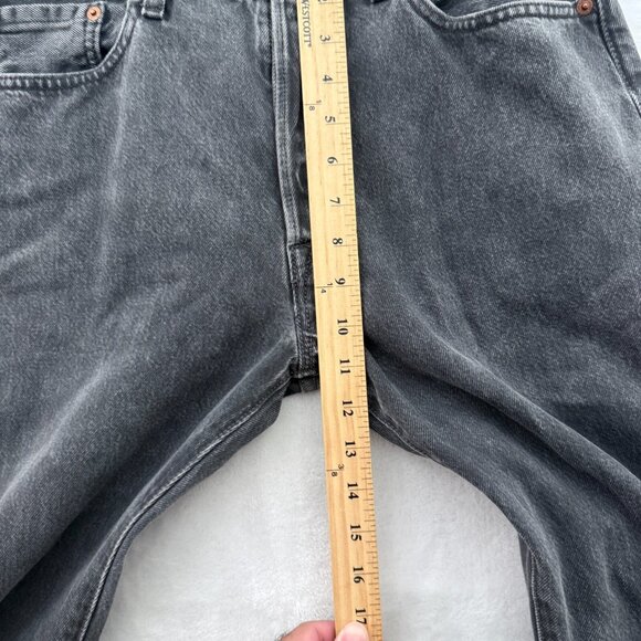 Levis 501 Jeans Mens 32x34 Black Original Fit Straight Leg Button Fly - Picture 6 of 14